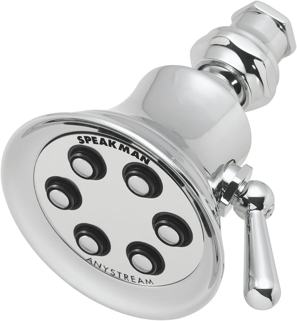 Polished Chrome Multi-Function Wall Mounted Showerhead