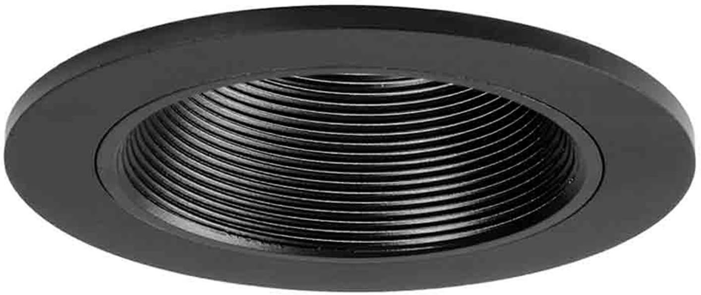 Black Aluminum 3-Inch Adjustable Recessed Trim with Baffle