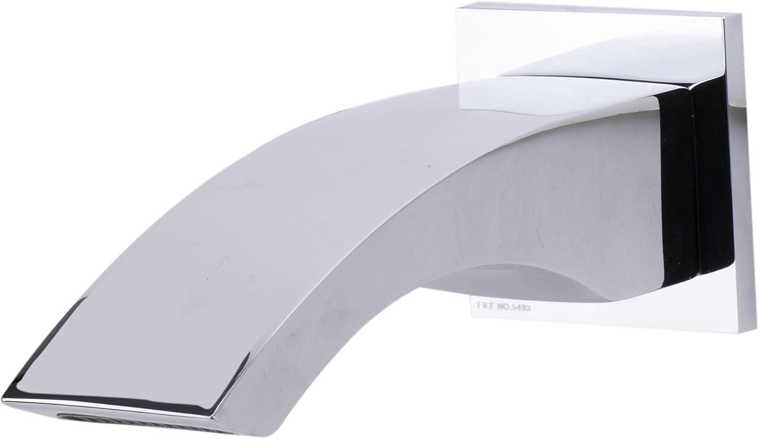 Polished Chrome Wall Mounted Curved Tub Spout