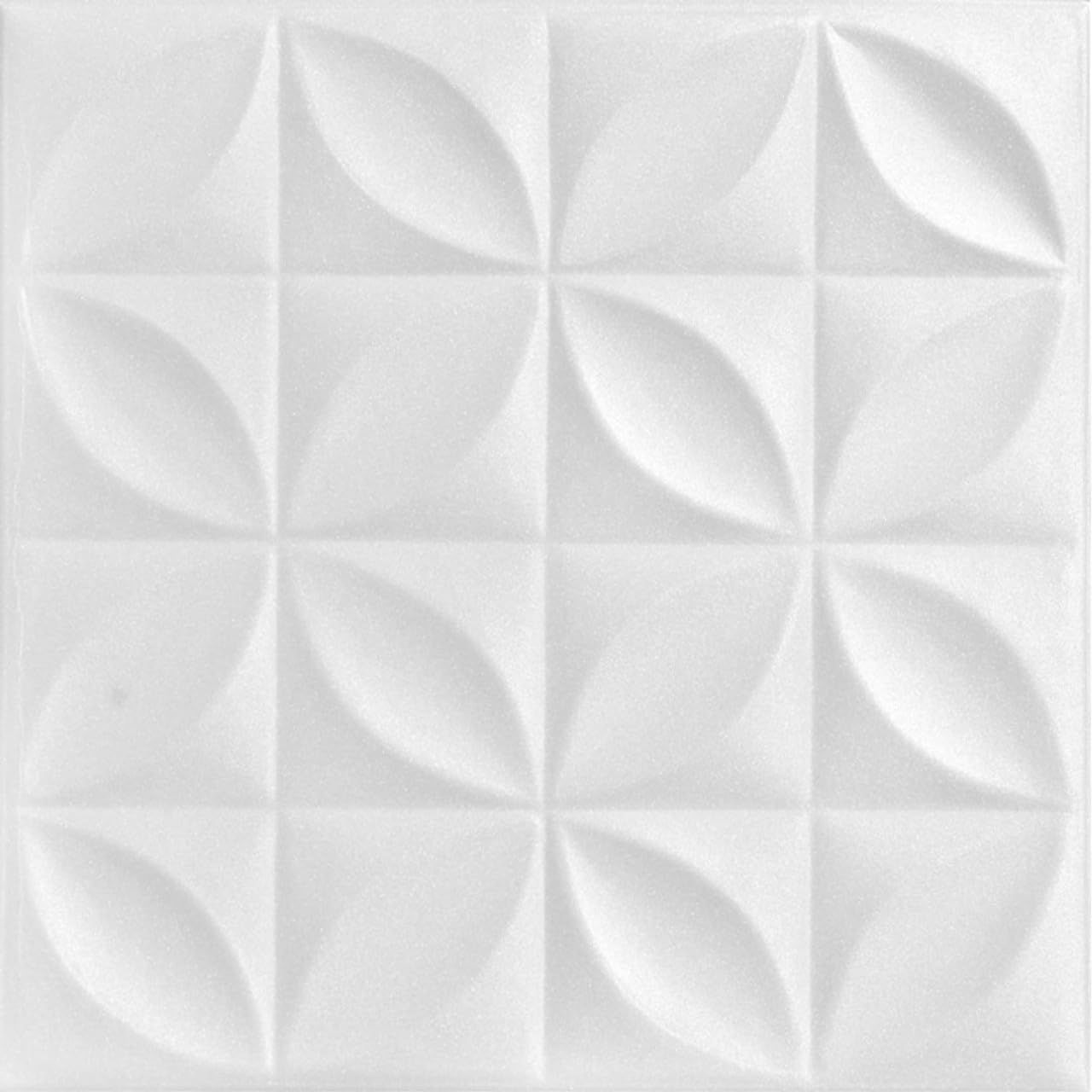 Ultra Pure White Square Foam Ceiling Tiles, 128 Sq Ft