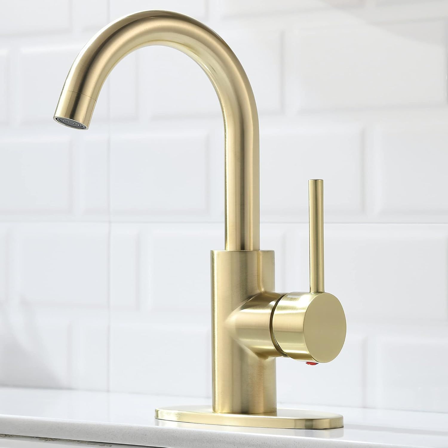 Brushed Gold Stainless Steel Single Handle Bar Faucet