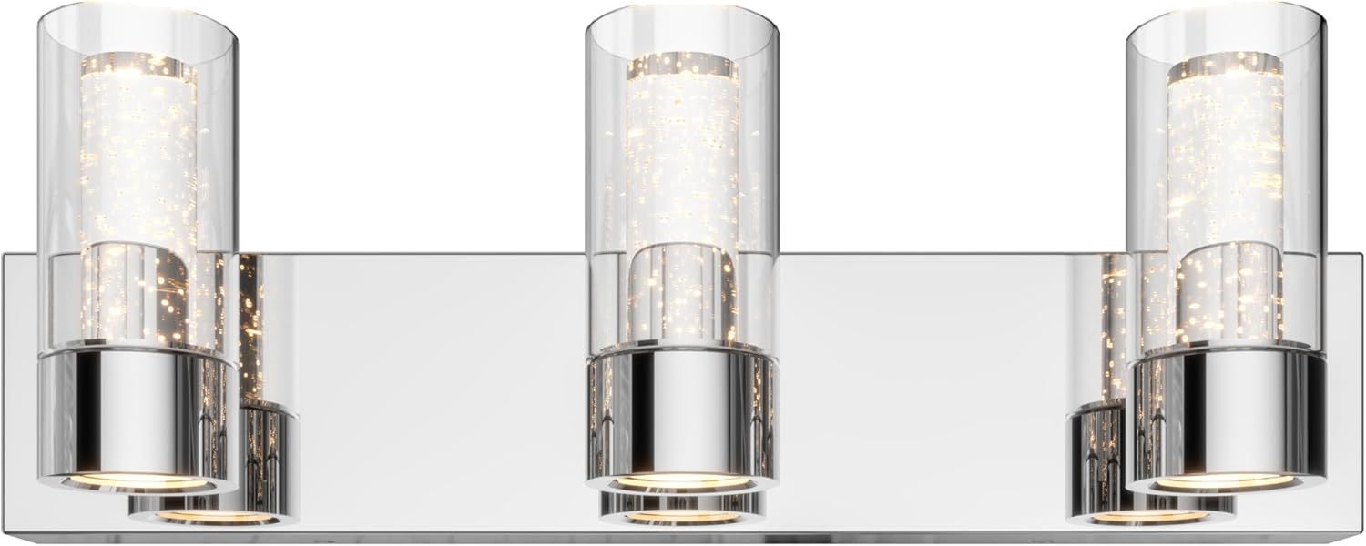 Essence Chrome LED Vanity Light with Bubble Glass