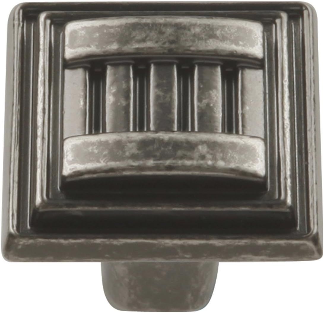 Sydney Black Nickel Square Cabinet Knob with Mounting Hardware