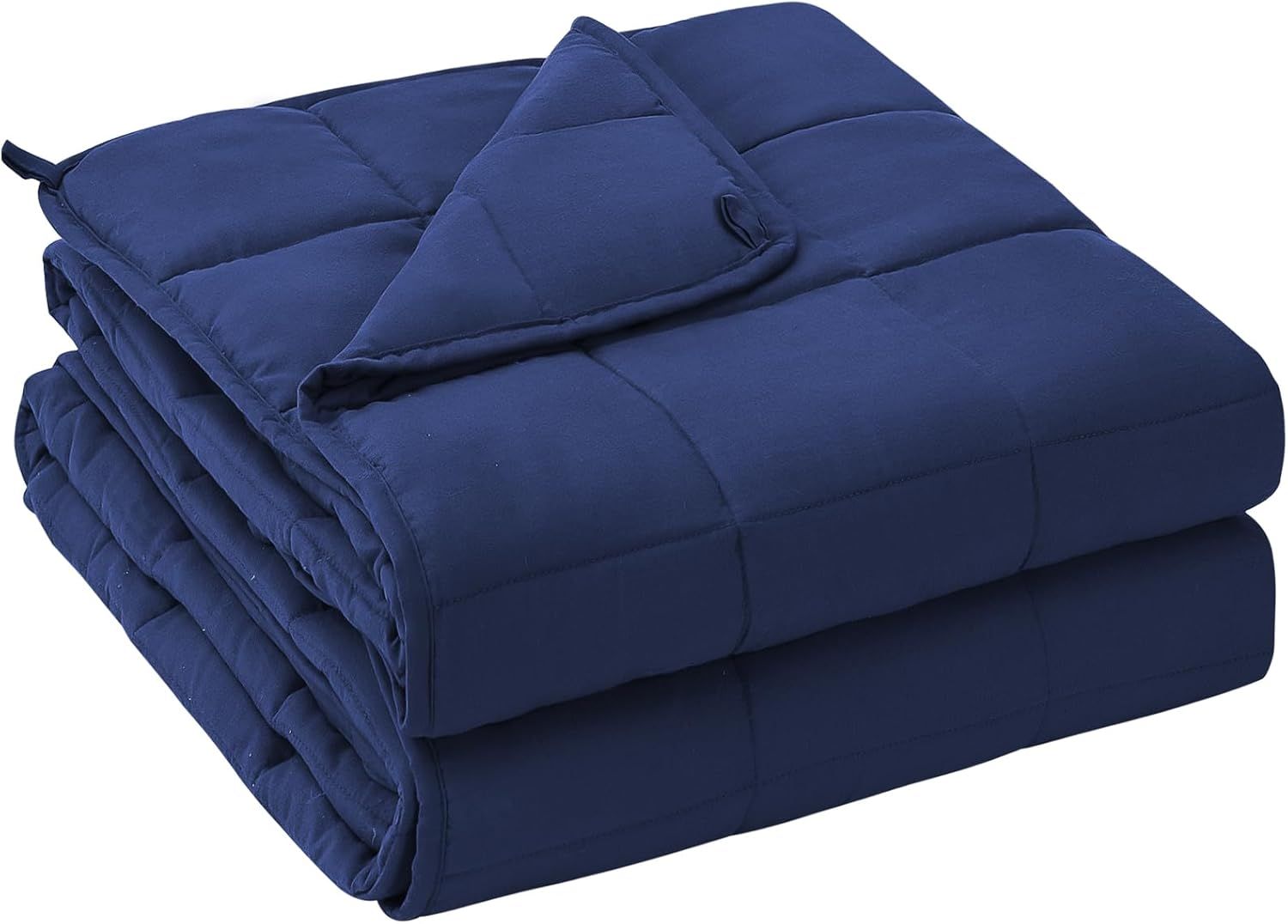 Blue Queen Size Cooling Weighted Blanket with Glass Beads