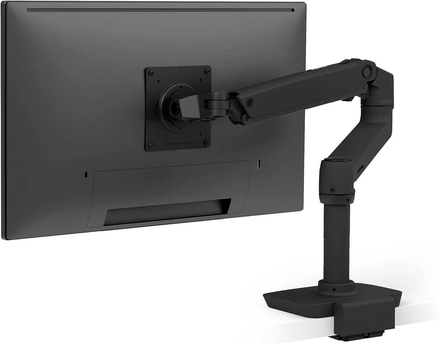 White Adjustable Desk Mount for Monitors Up to 34 Inches