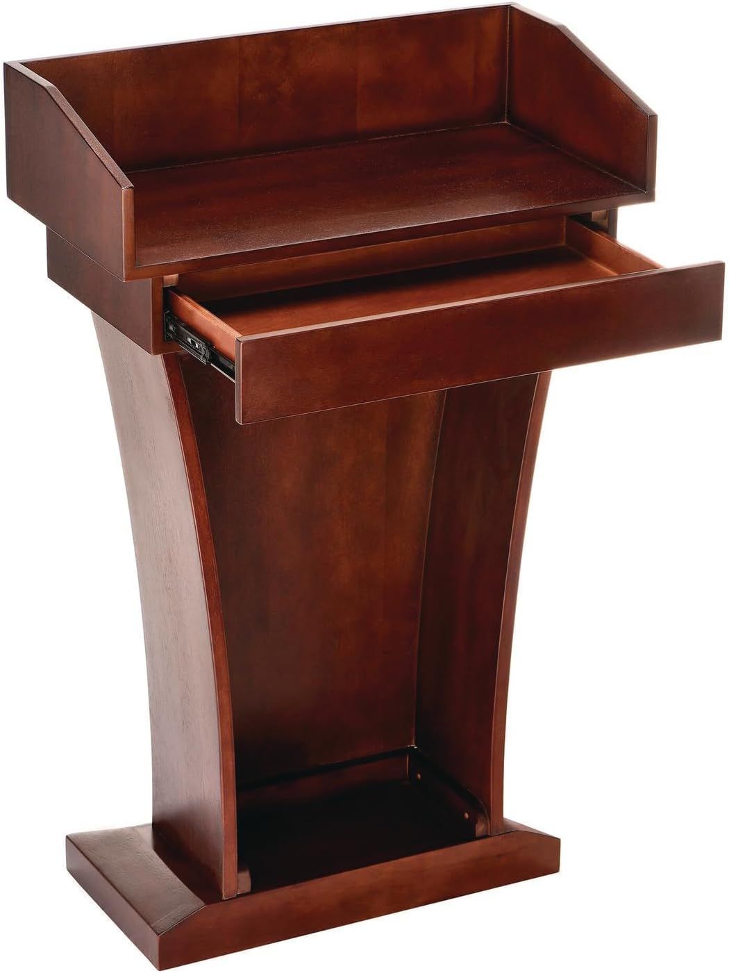 Cherry Woodgrain Business Lectern with Drawer