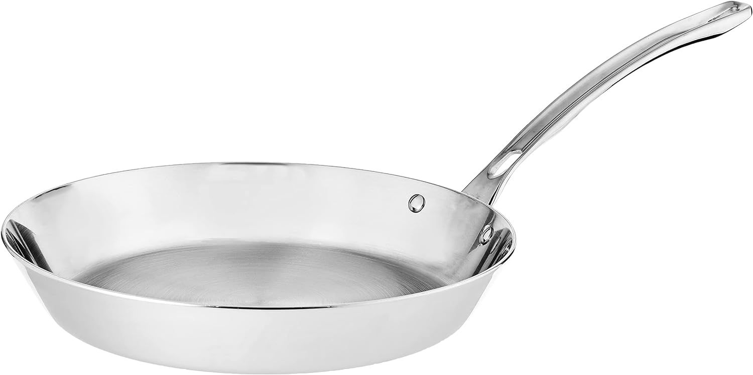 12-Inch Stainless Steel Induction Frying Pan with Lid