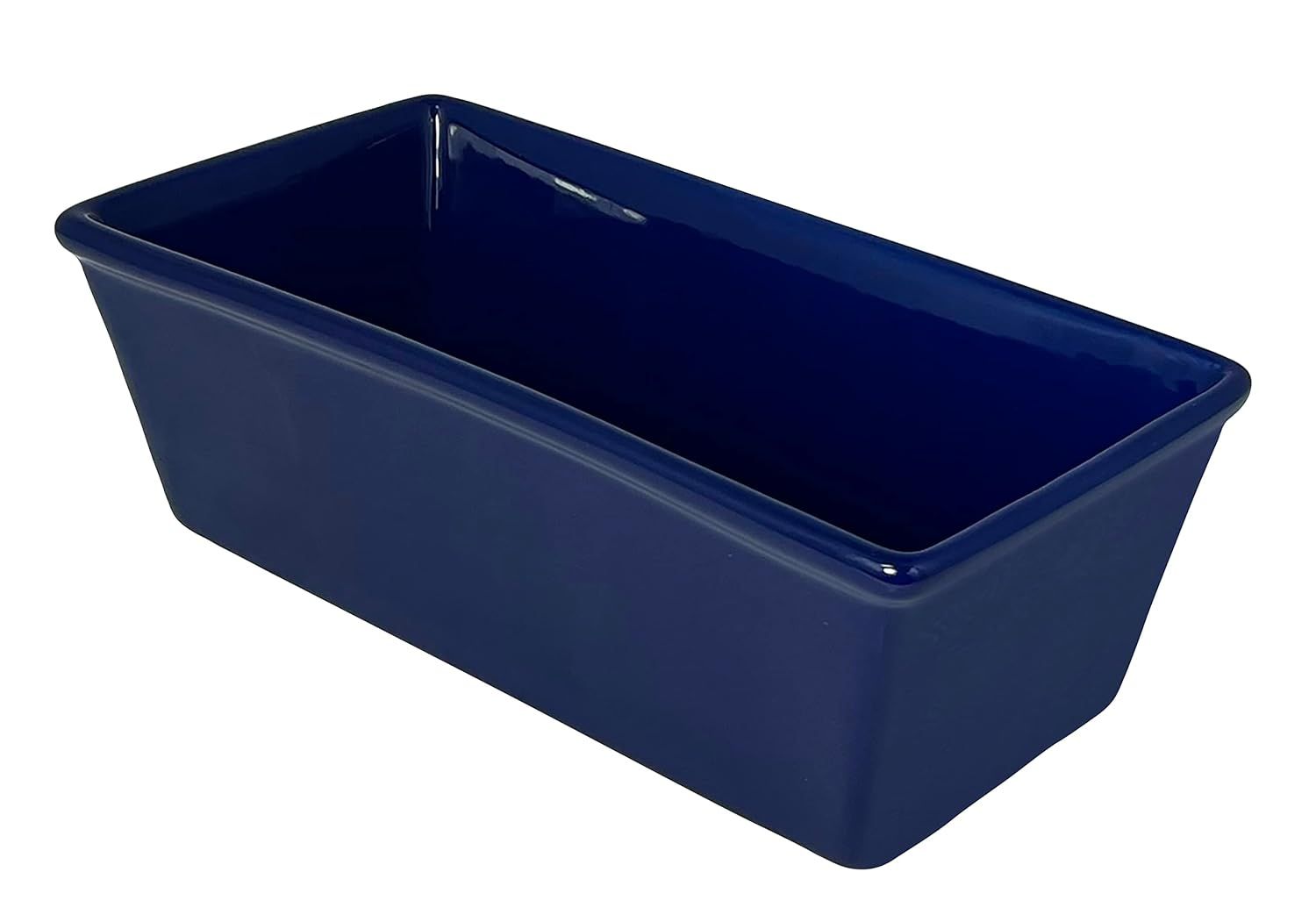 Deep Blue Stoneware Loaf Pan 10" x 5"