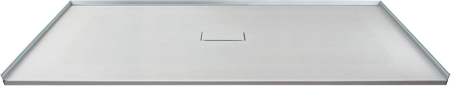 60-Inch Grey Solid Surface Zero Threshold Shower Base