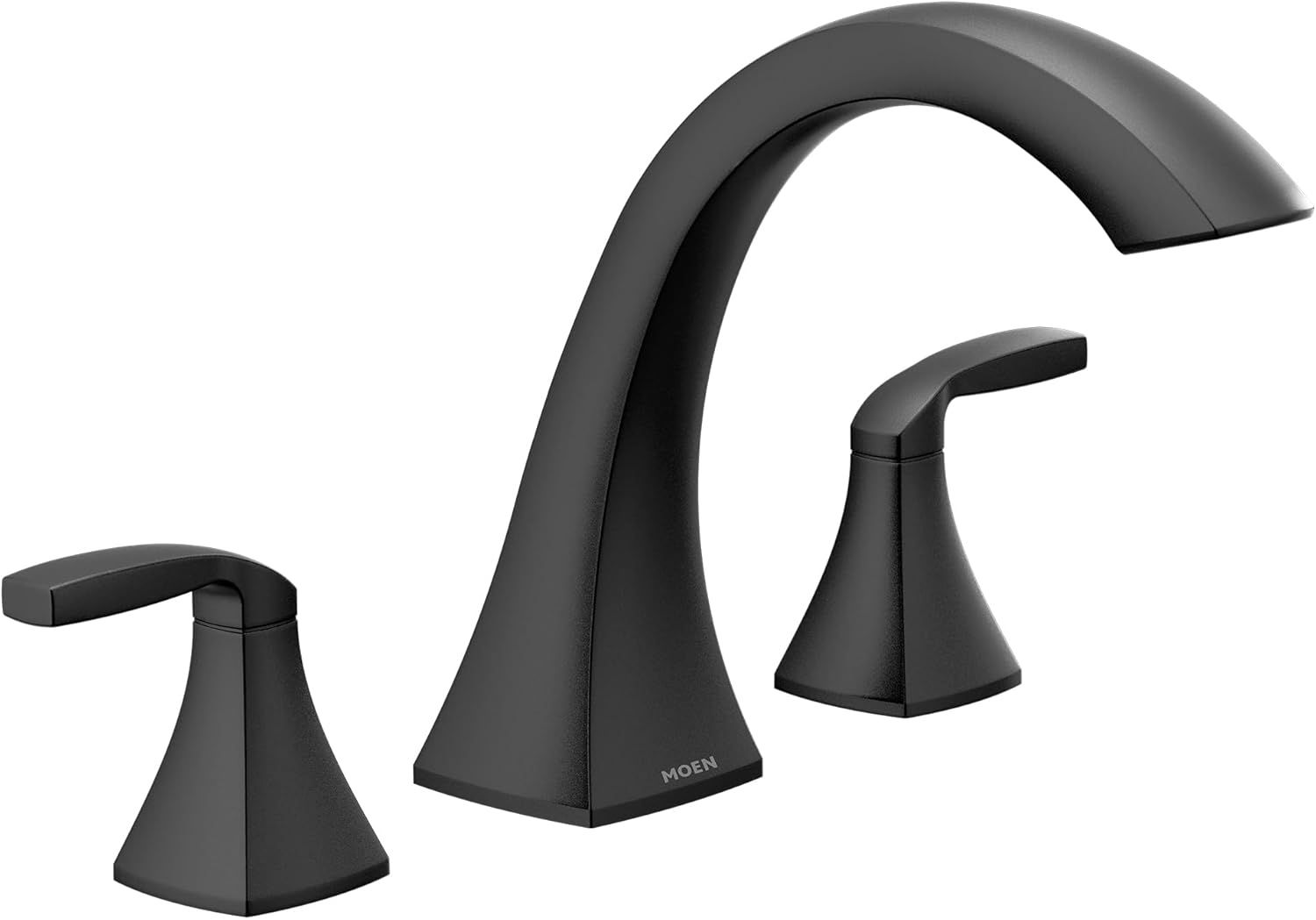 Matte Black Nickel Two-Handle Roman Tub Faucet