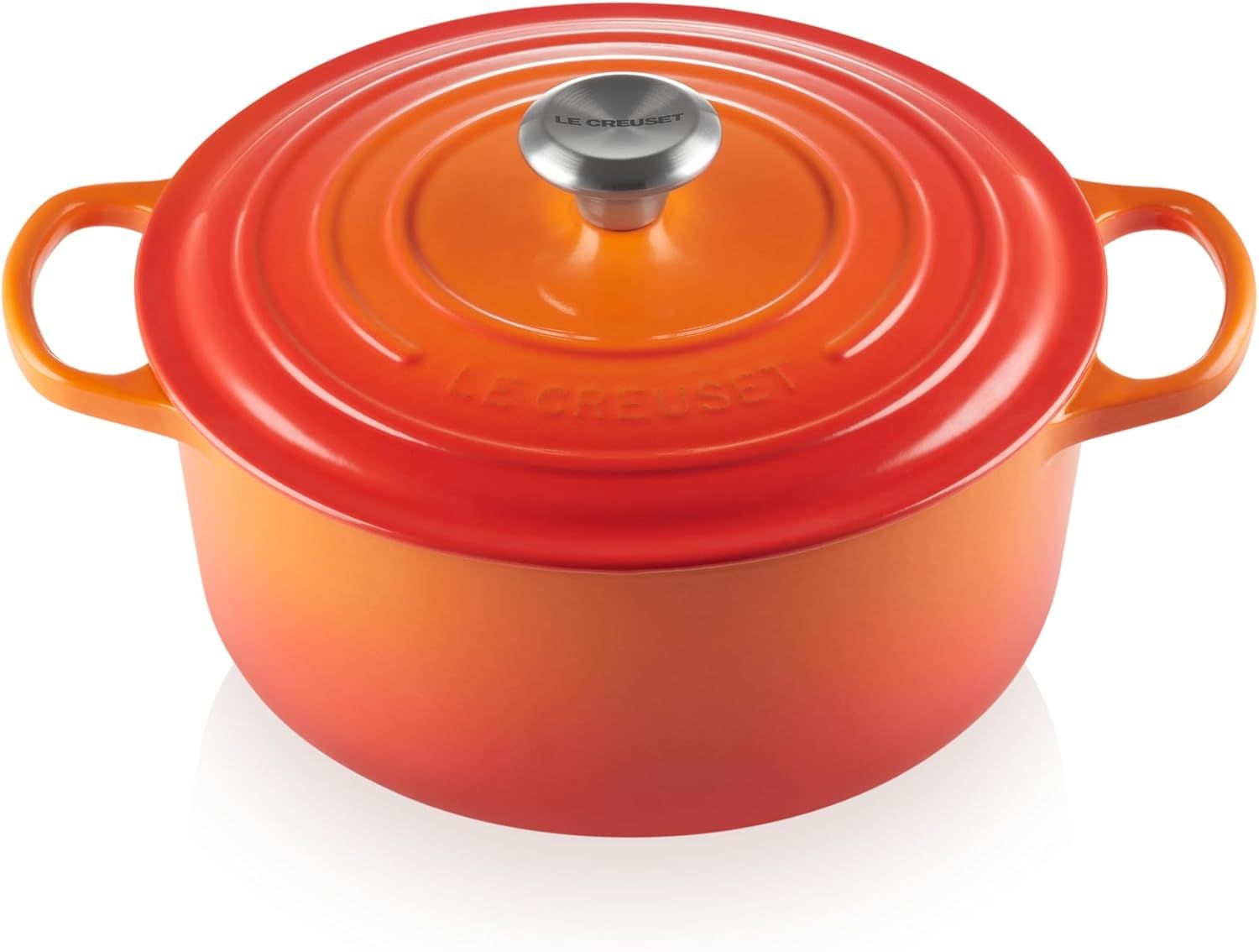 Flame Orange Enameled Cast Iron 5.5 Quart Dutch Oven