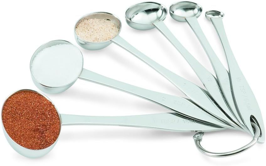 Stainless Steel 6-Piece Oval Measuring Spoon Set