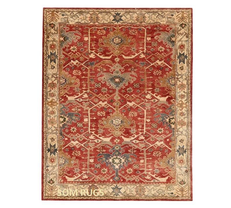 Channing Red Multi Persian-Style Hand-Tufted Wool Rug, 9' x 12'