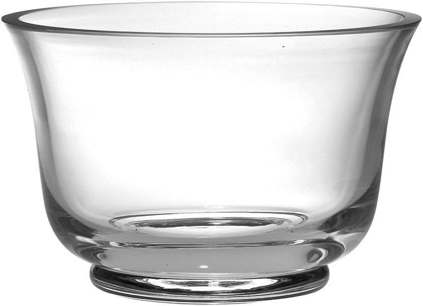 Handcrafted Clear Glass Revere Decorative Bowl, 9 Inches