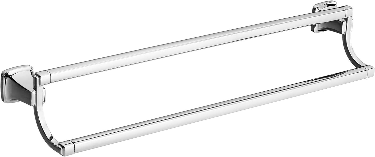 Polished Chrome 24-Inch Double Wall-Mounted Towel Bar