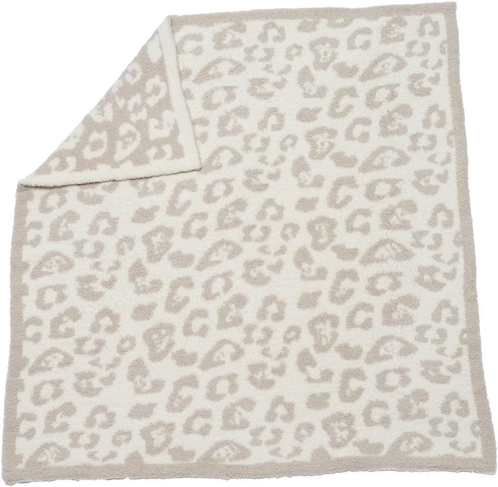 CozyCub Animal Print Jacquard Baby Throw Blanket 32"L x 30"W in Stone/Cream