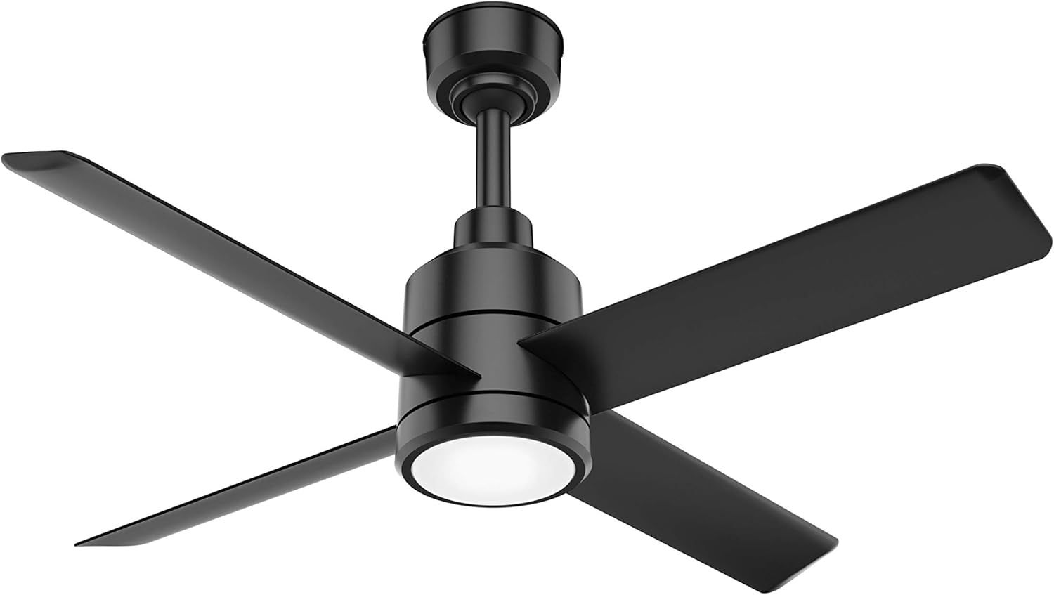 Trak 60" Matte Black Industrial Ceiling Fan with LED Light