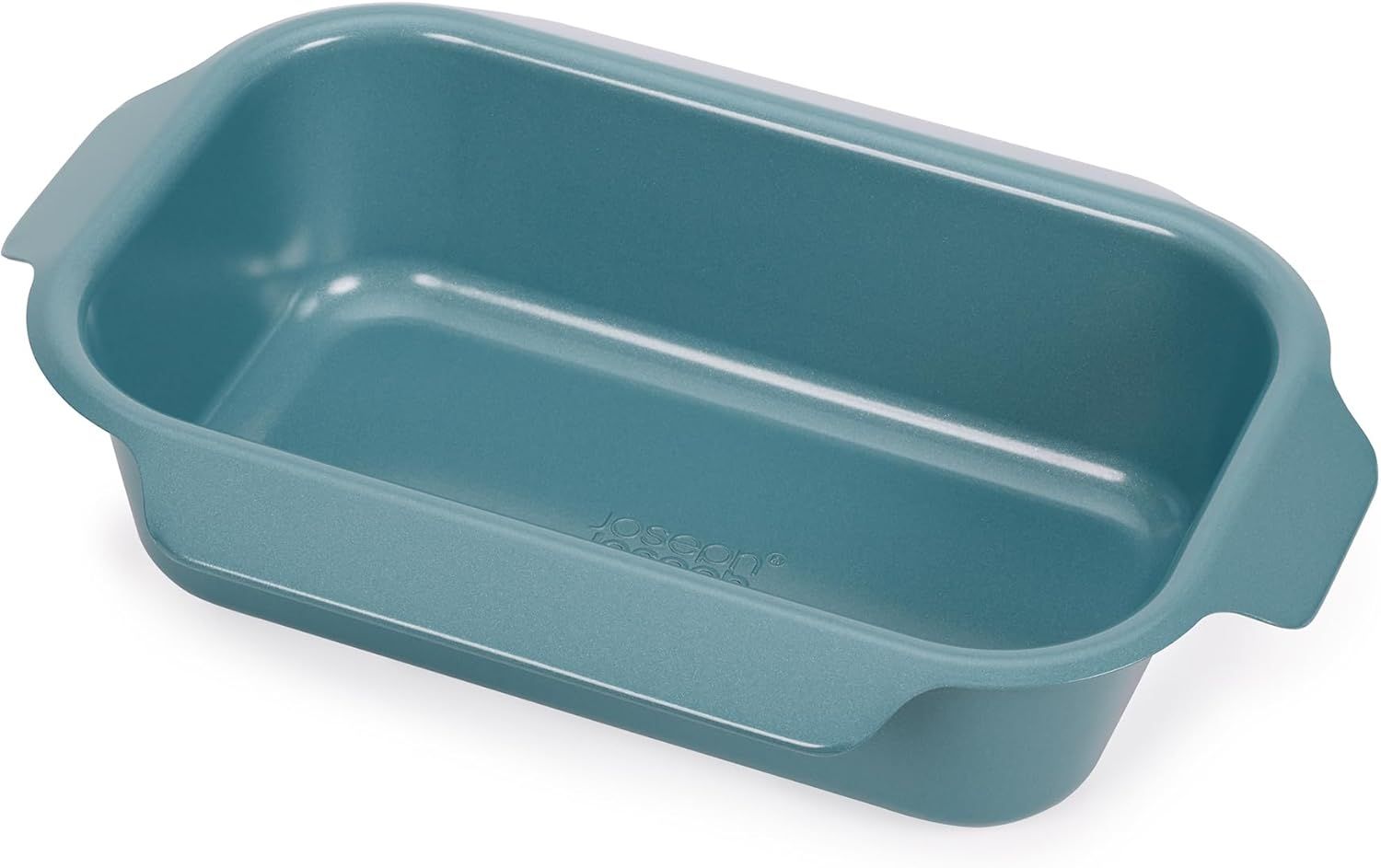 Teal Carbon Steel Non-Stick Loaf Pan with Easy Pull Handles