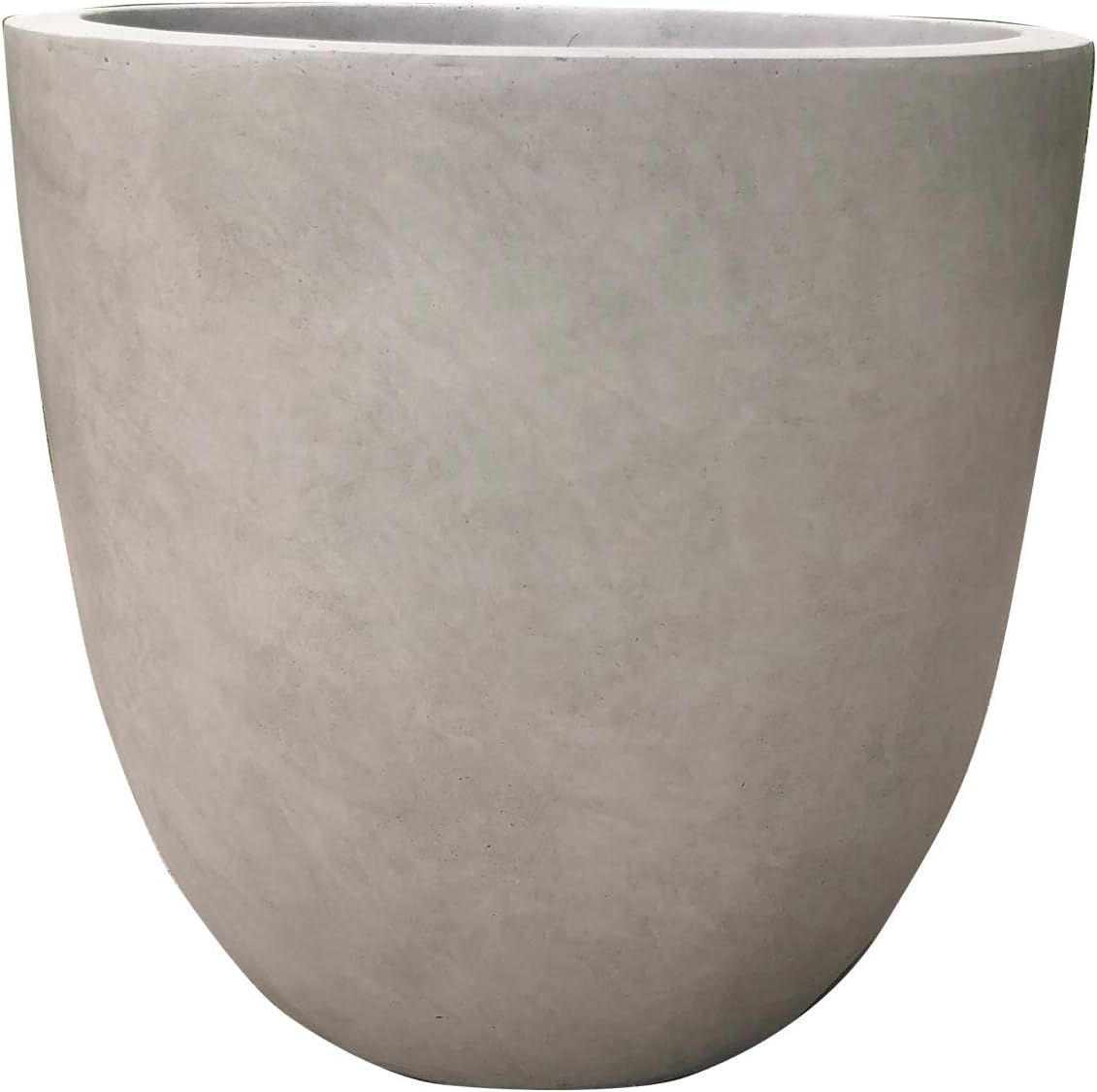 Modern Weathered Concrete Round Planter, 18"x18"x17"