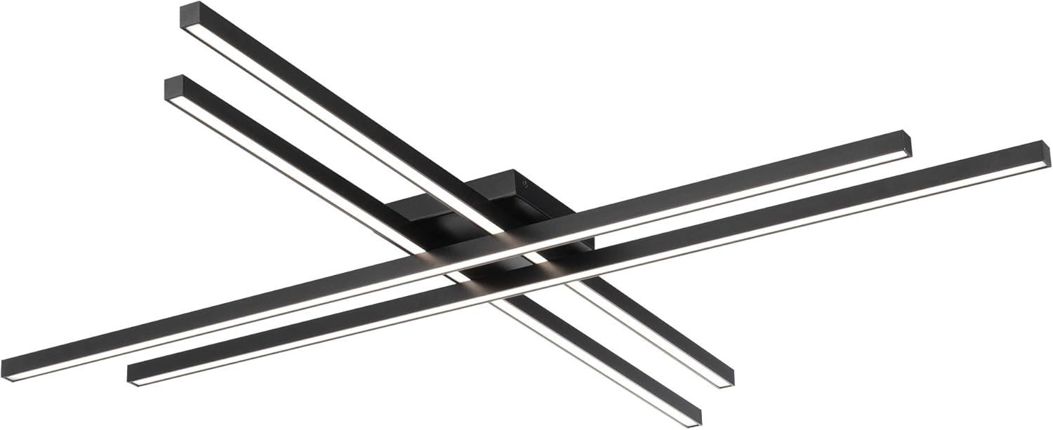 42" Black Glass LED Flush Mount Ceiling Light