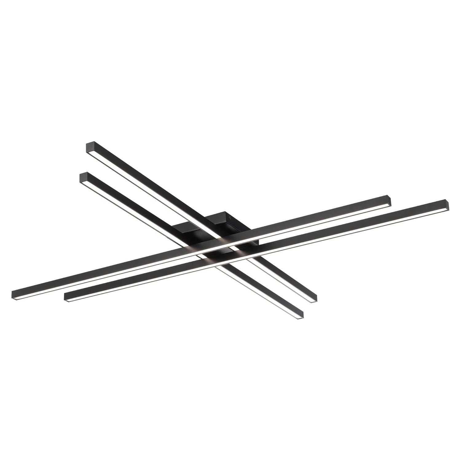 42" Black Glass LED Flush Mount Ceiling Light