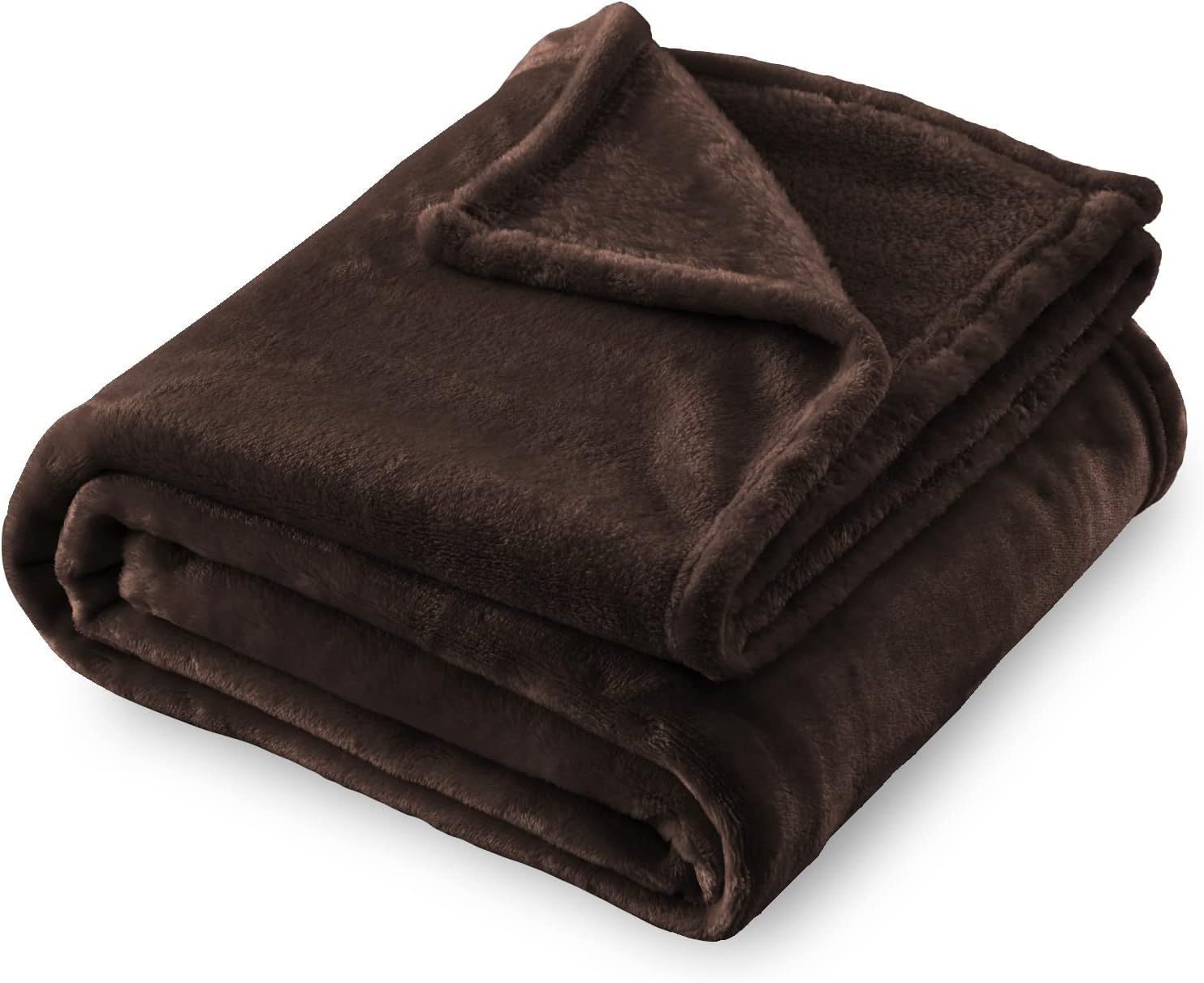 Brown Fleece Throw Blanket for Pets, 50x60 inches