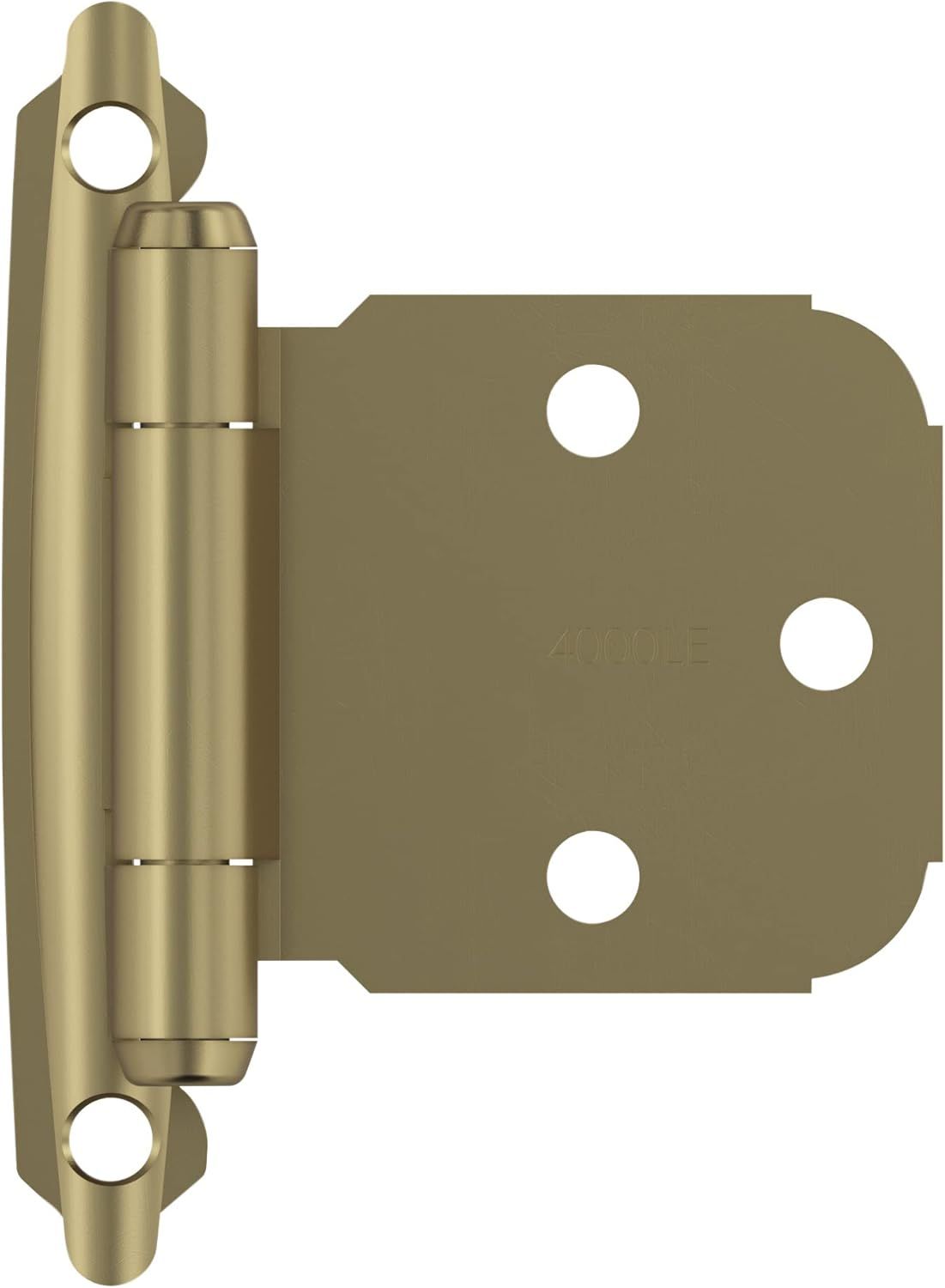 Amerock BPR7629BBZ | Face Frame Cabinet Hinge | Variable Overlay Self Closing Face Mount | Golden Champagne | Kitchen Cabinet Door Hinge | 1 Pair/2 Pack | Functional Hardware