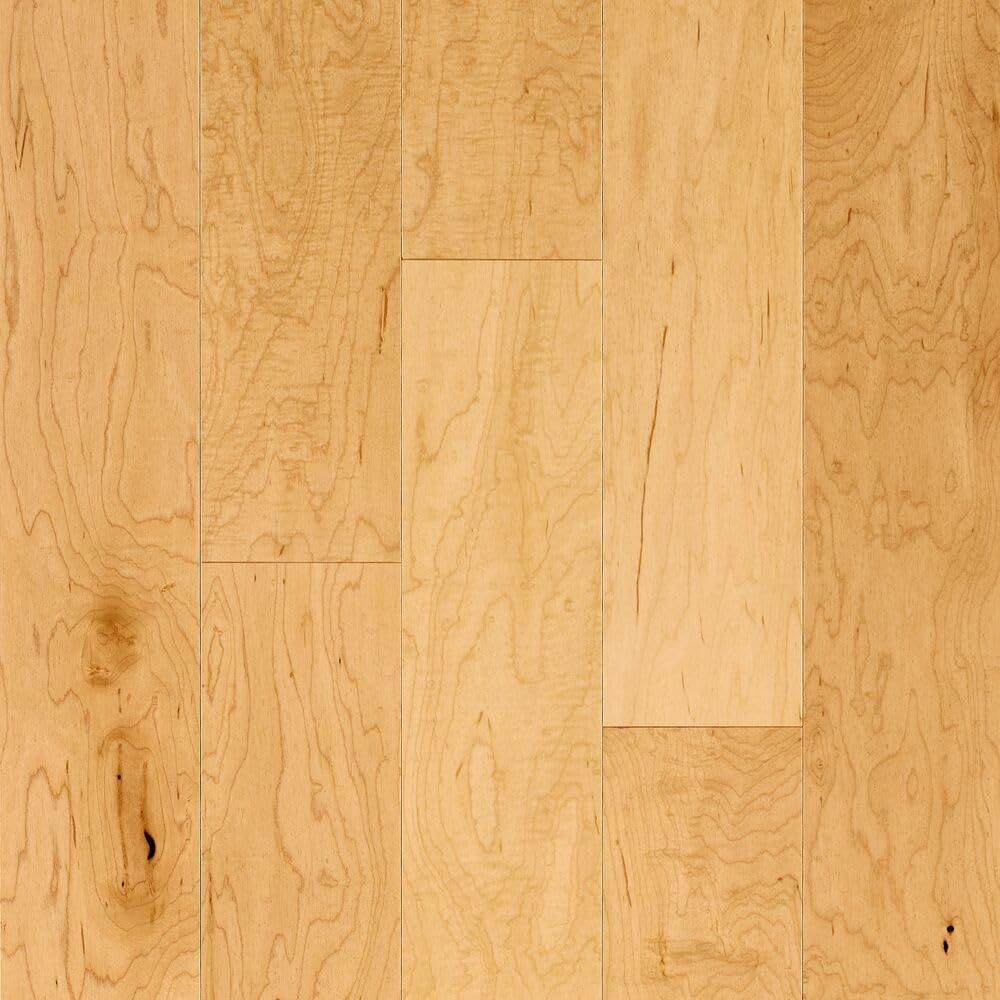 Natural Maple 5" Wide Click-Lock Engineered Hardwood Flooring