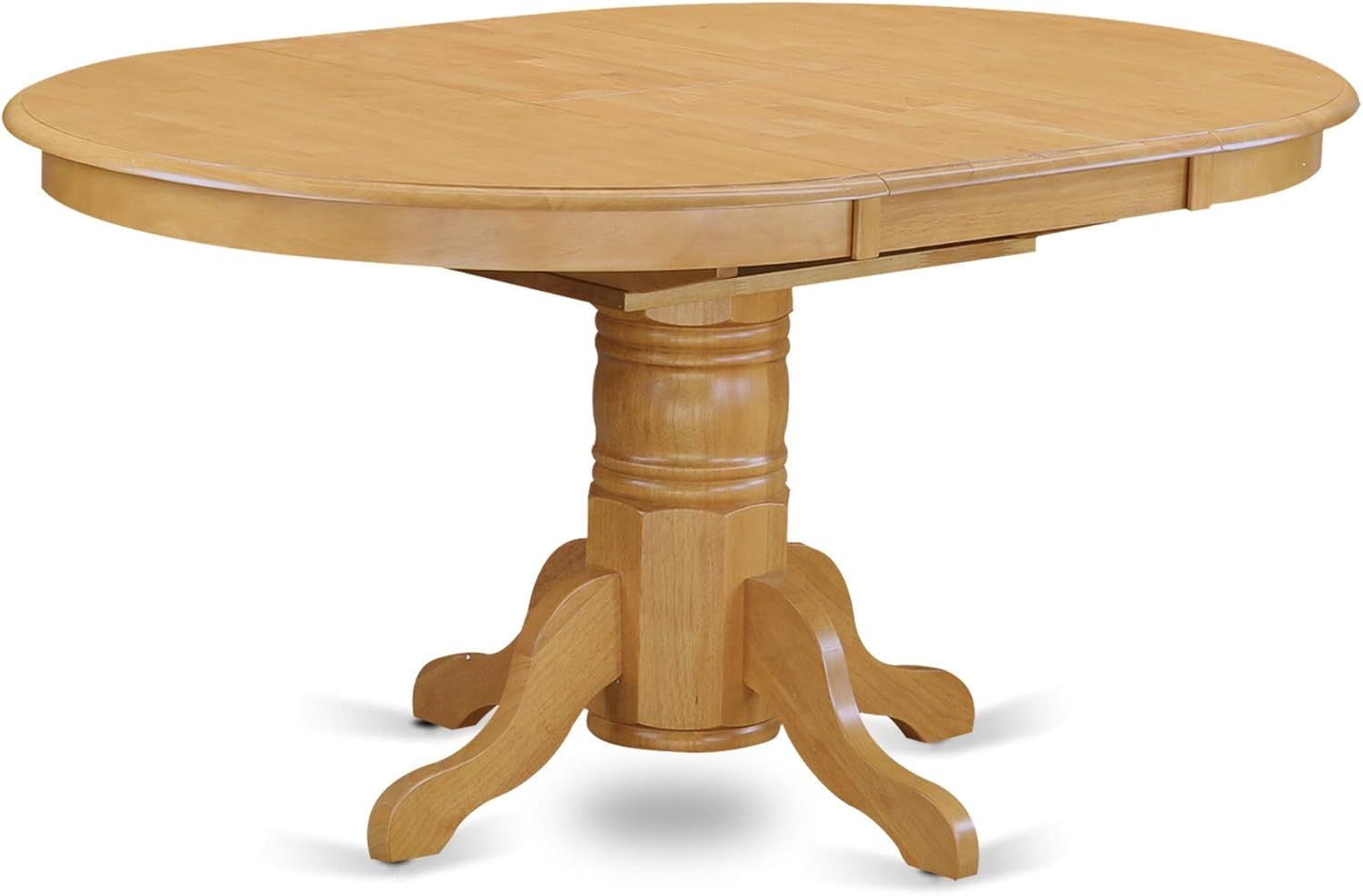 Oak 5-Piece Oval Dining Table Set with Butterfly Leaf