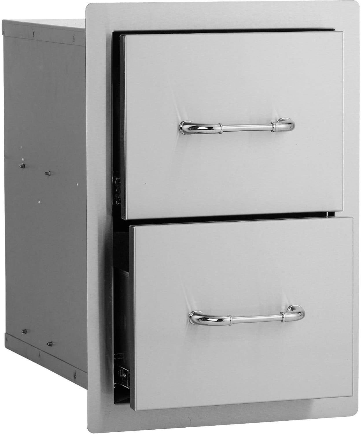 Stainless Steel Built-In Double Drawer for Outdoor Kitchens