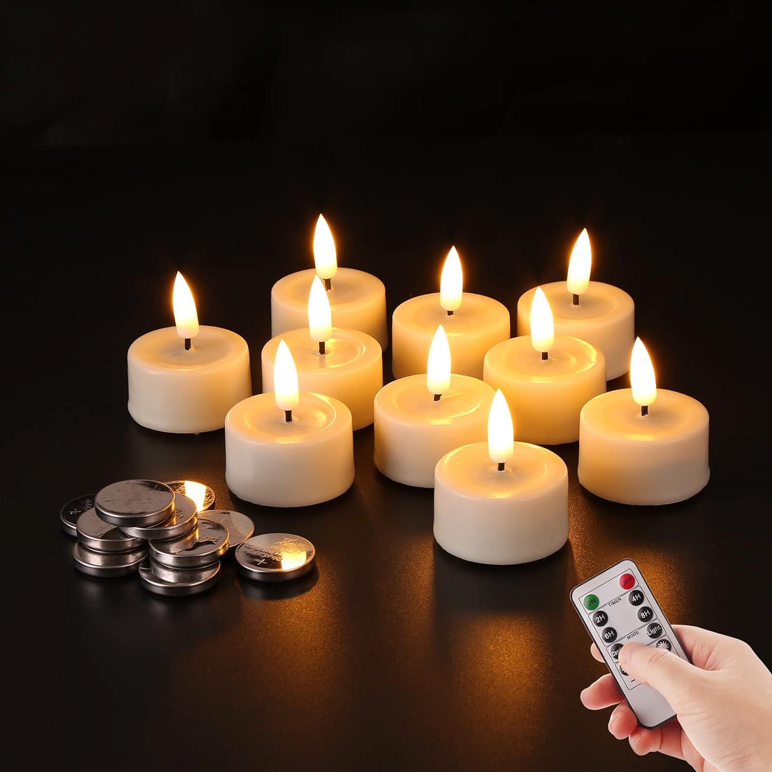 Ivory Flameless LED Votive Candles with Remote, Set of 10