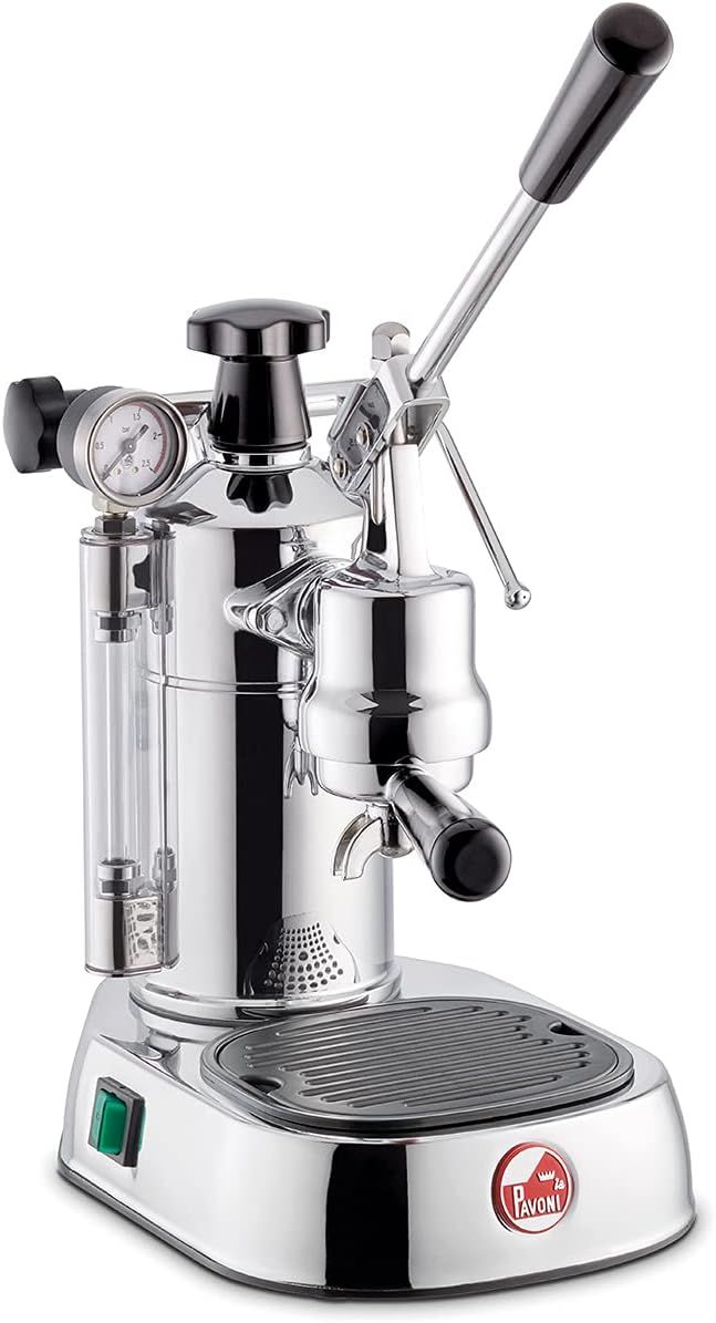 La Pavoni Chrome Manual Lever Espresso Machine with Steam Wand