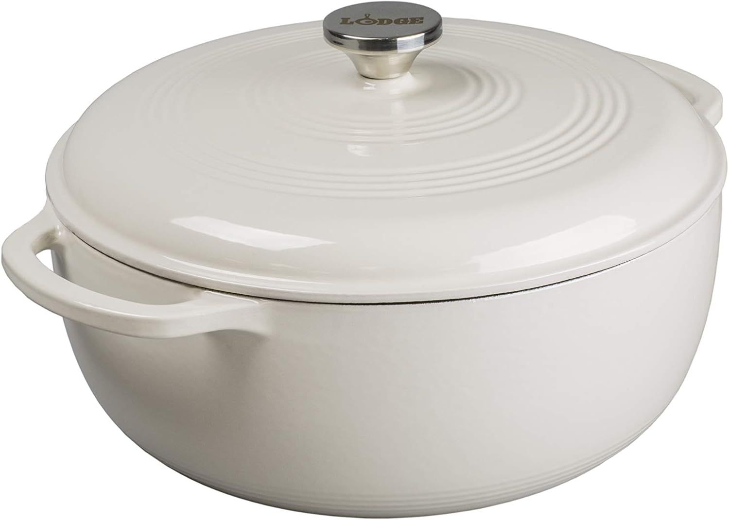 Oyster White 7.5 Quart Enameled Cast Iron Dutch Oven