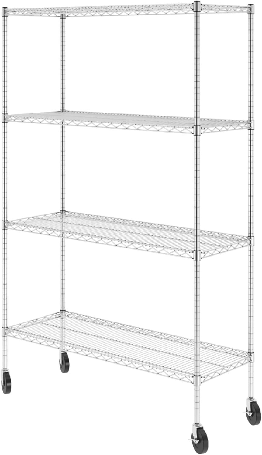 Heavy-Duty 4-Tier Adjustable Wire Shelving Unit