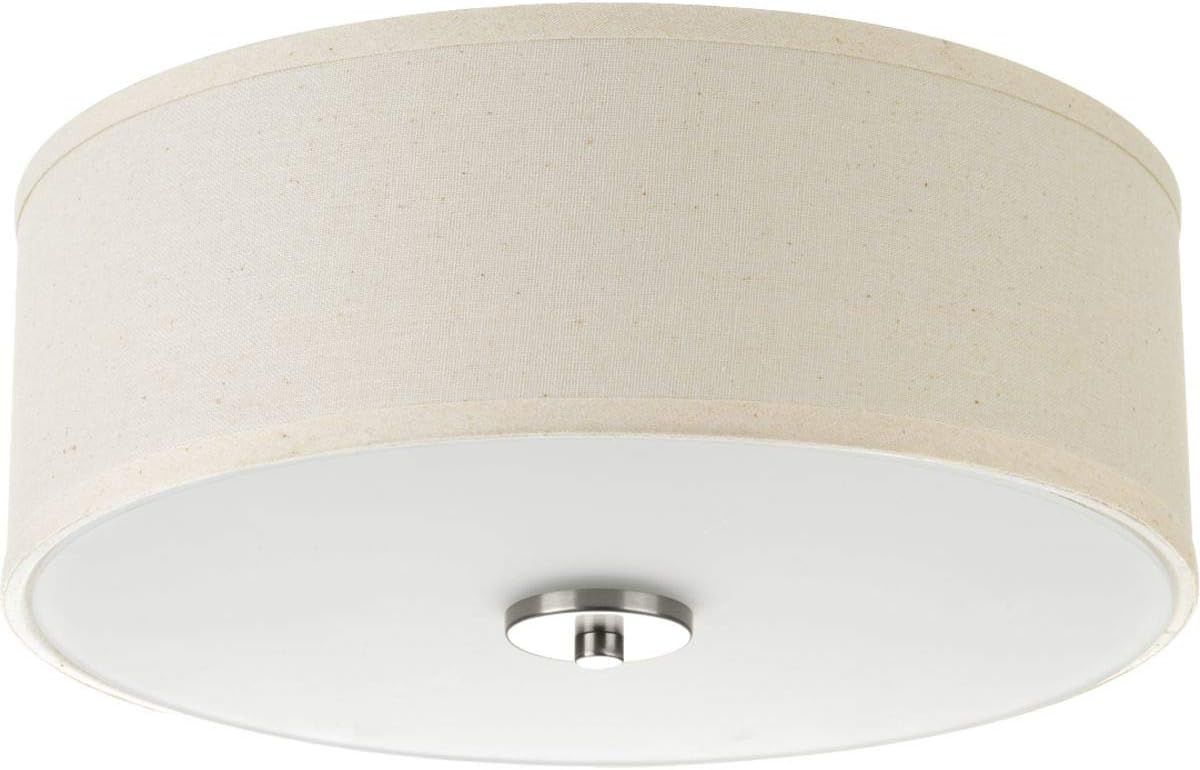 Brushed Nickel 13" LED Flush Mount with Glass Diffuser