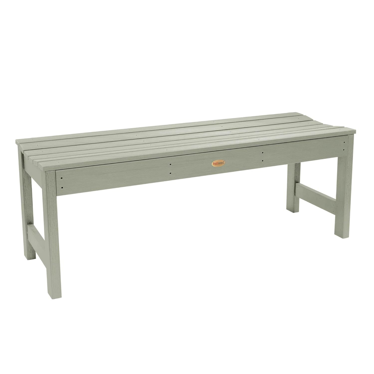Eucalyptus Gray Recycled Plastic 4 ft Backless Outdoor Bench