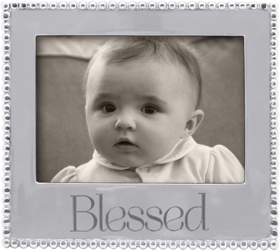 Blessed Silver Beaded 5" x 7" Aluminum Frame