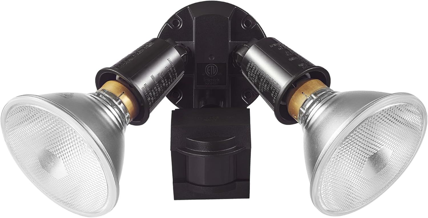 Bronze Dual Head LED Motion Sensor Outdoor Floodlight