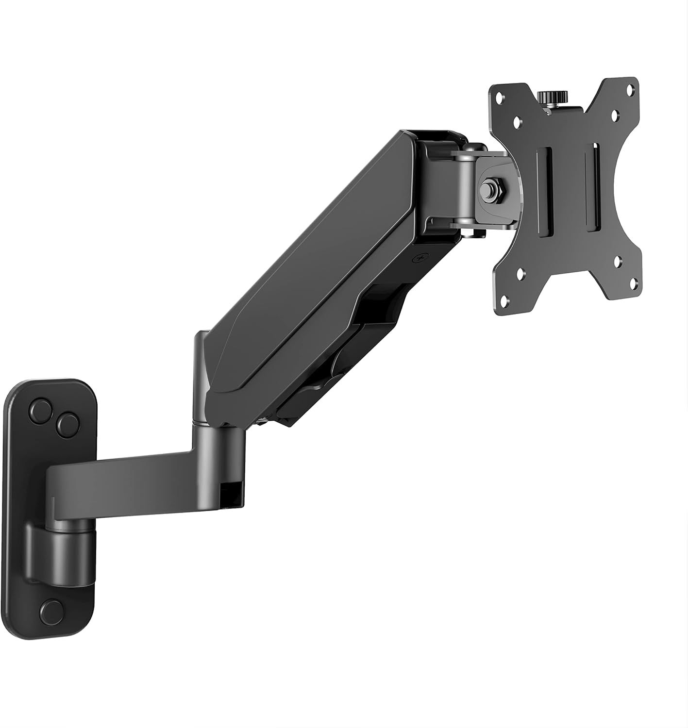 Black Adjustable Gas Spring Wall Mount Monitor Arm