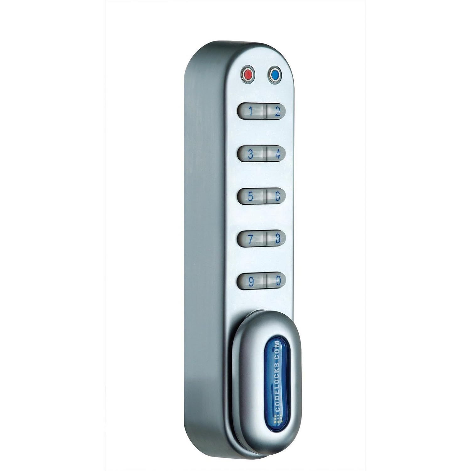 Silver Zinc Alloy Keypad Cabinet Lock with Thumb Turn Handle