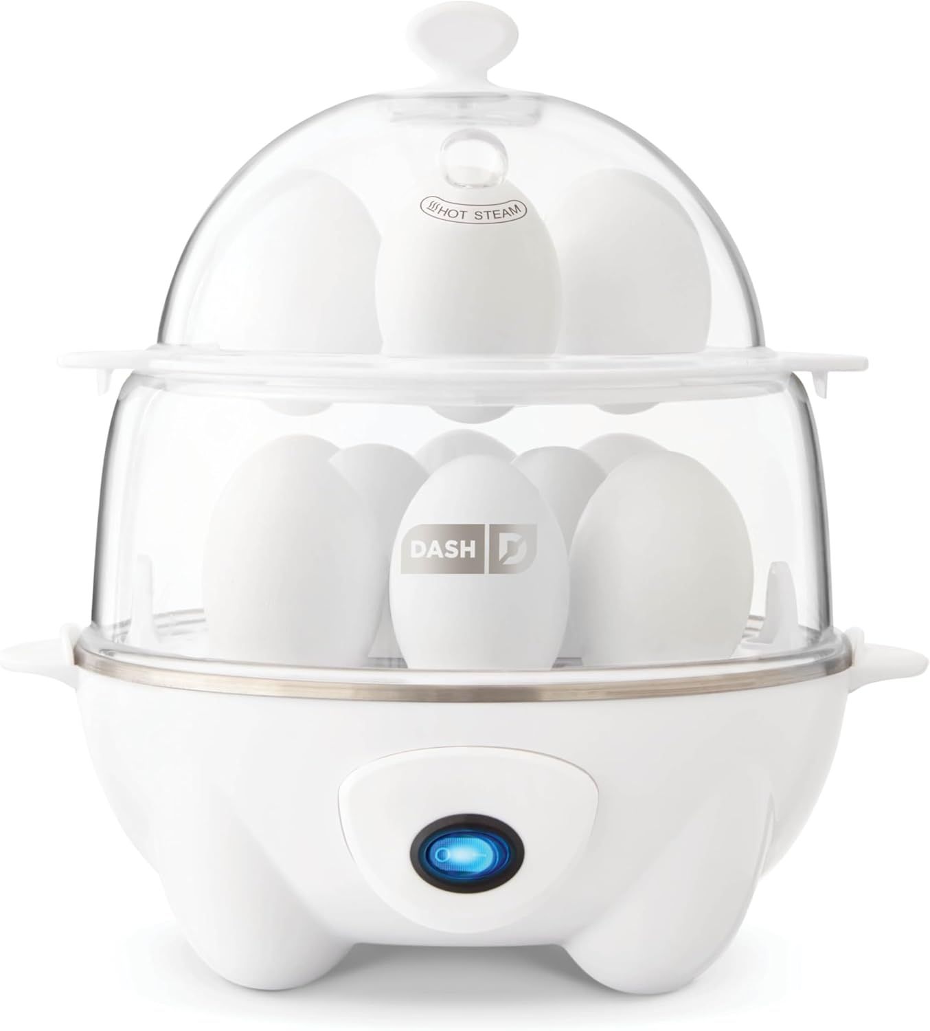 White 12-Capacity Deluxe Rapid Egg Cooker with Auto Shut Off