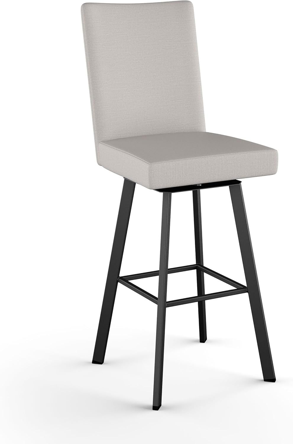 Elmira Light Grey Polyester Swivel Counter Height Barstool