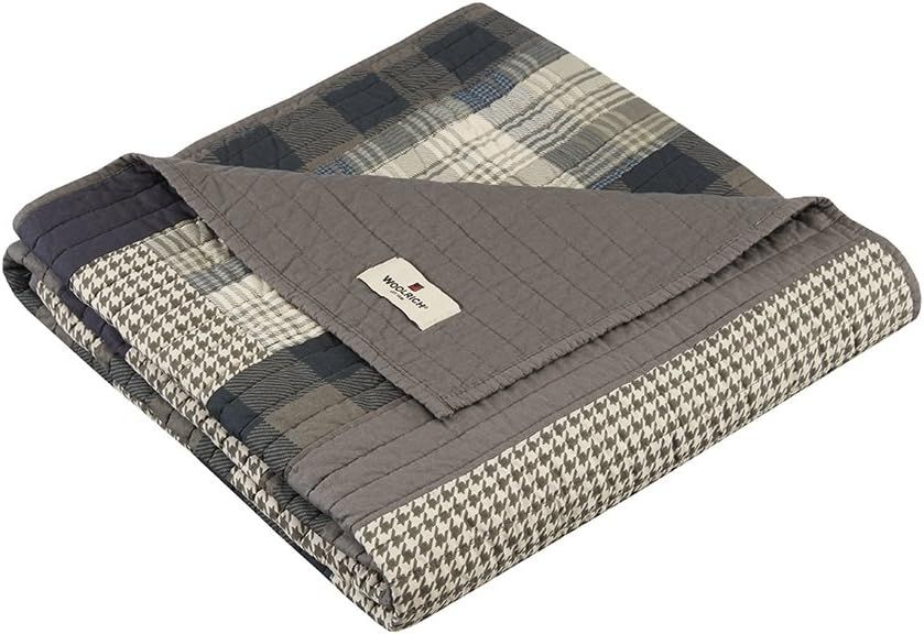 Winter Hills Reversible Cotton Quilted Throw Blanket