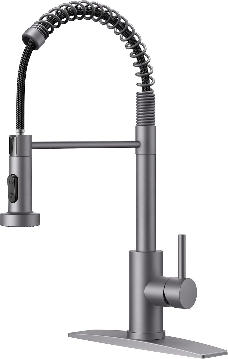 Matte Black Stainless Steel Pull Down Kitchen Faucet