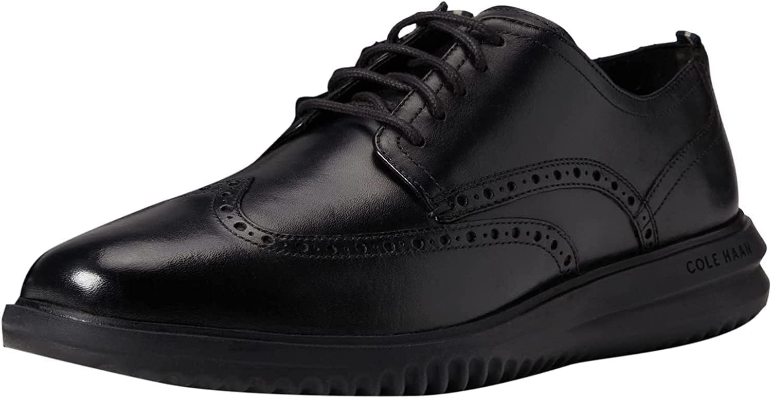 Men's Black Genuine Leather Lace-up Formal Oxford Shoes