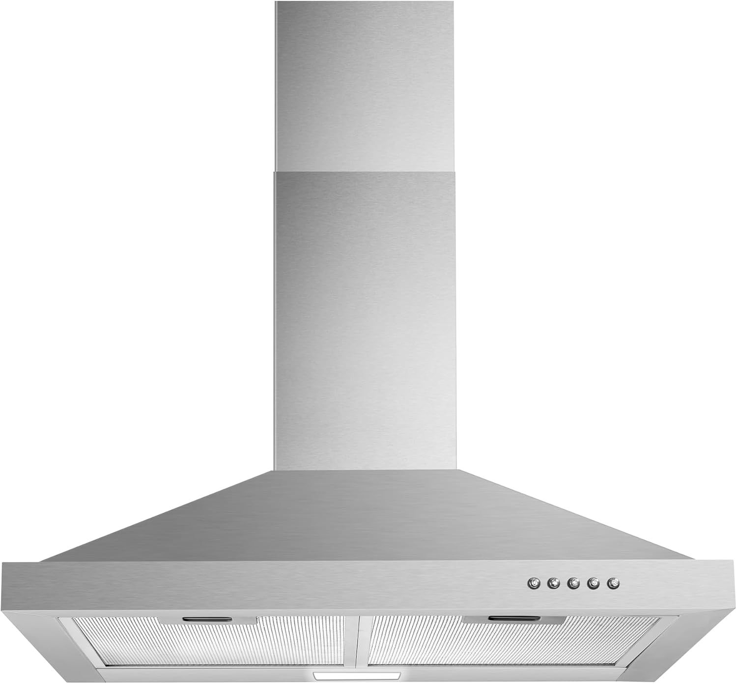 Brushed Stainless Steel Wall Mount Convertible Range Hood