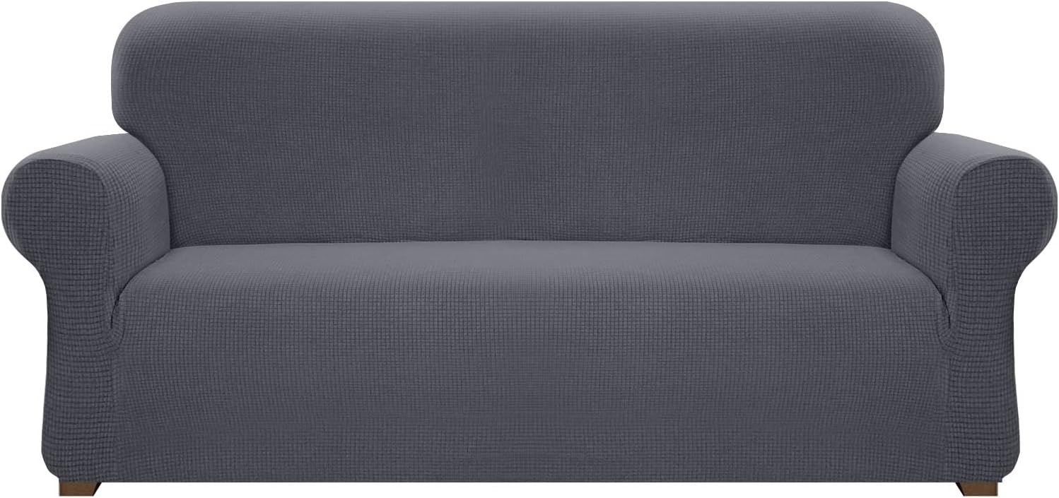 Gray Premium Waterproof Stretch Sofa Cover with Elastic Straps