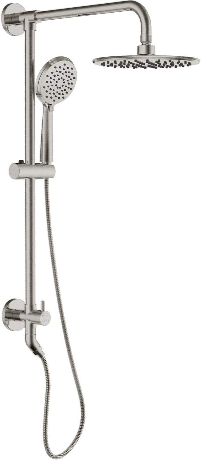 Nickel Adjustable Rain and Handheld Shower System