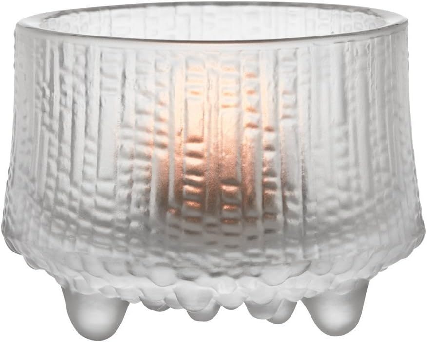 Matte Frosted Glass Tealight Candleholders, 3.3" x 3.3" x 2.5"