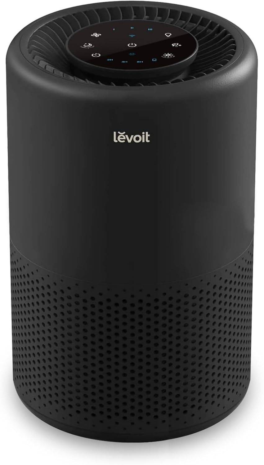 Black HEPA Smart Air Purifier with Alexa and Google Assistant